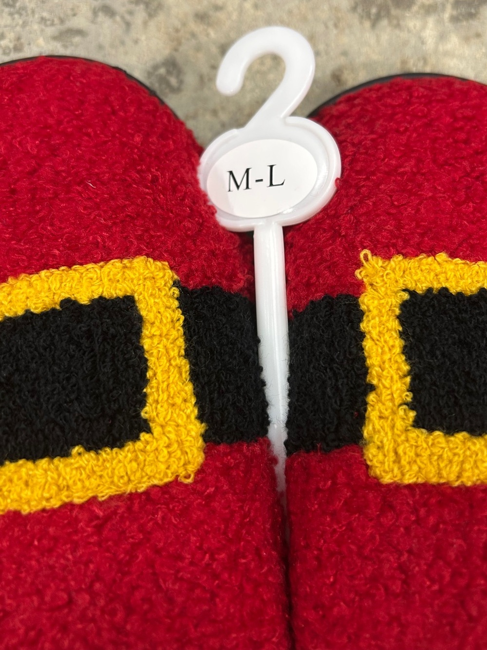 Simply Southern M/L Santa Belt Fuzzy Holiday Slippers NWT - Picture 7 of 7